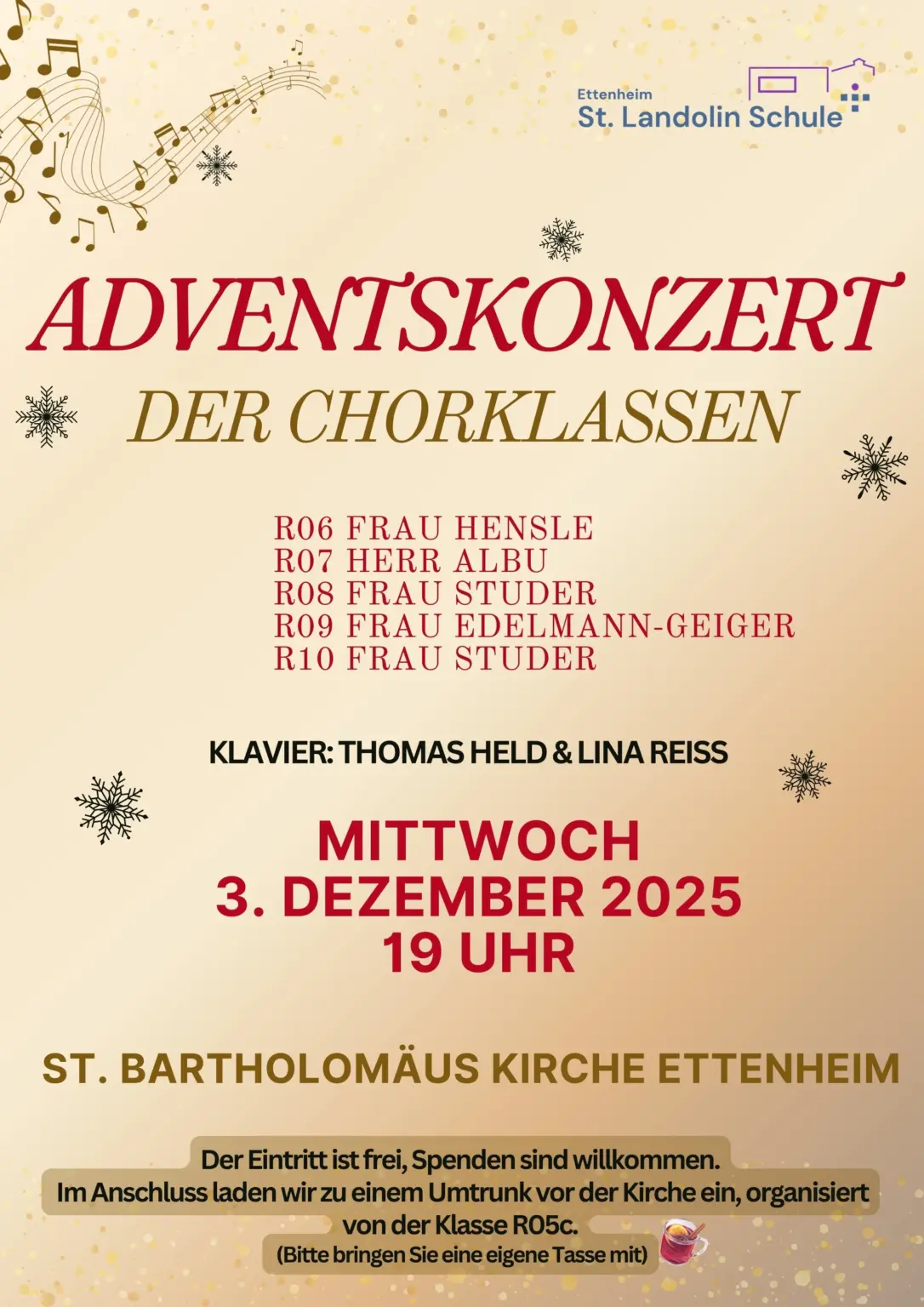 Adventskonzert Chorklassen 2025