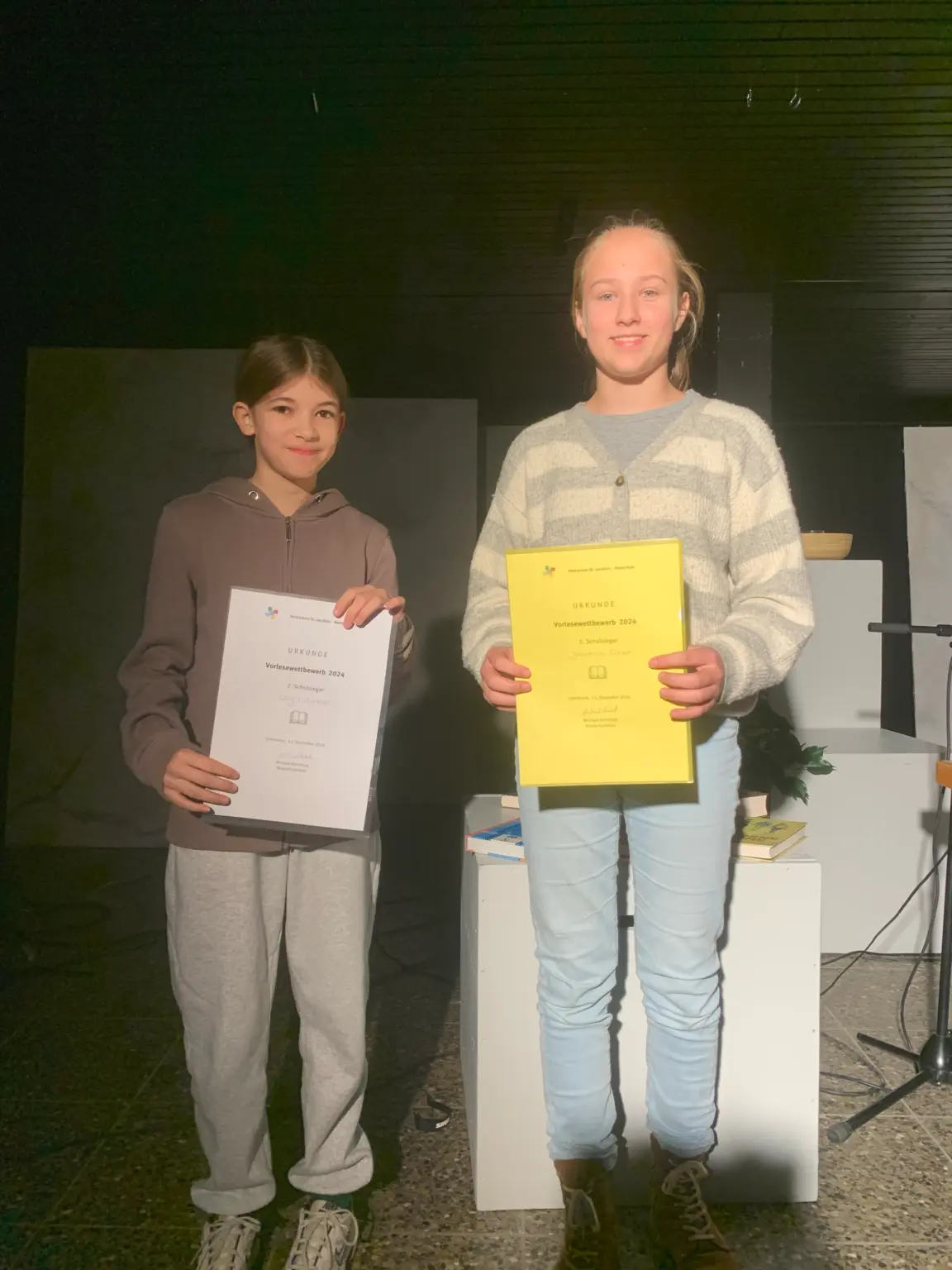 St. Landolin Schule Vorlesewettbewerb Erstplatzierte